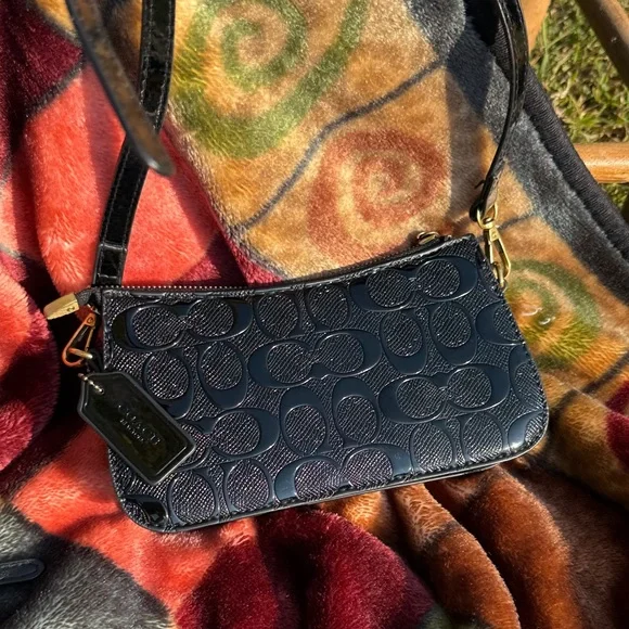Coach Black and Gold Crossbody Bag